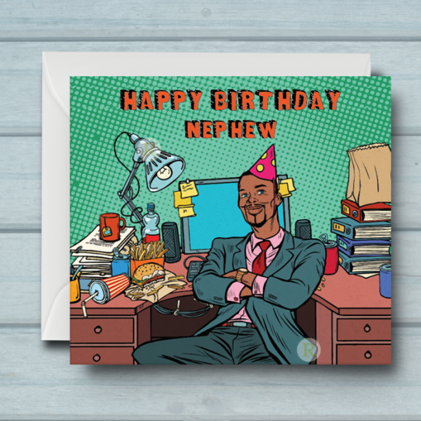 Black Man Birthday Card P